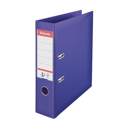 Esselte 75mm Lever Arch File Polypropylene A4 Purple (Pack of 10) 811530