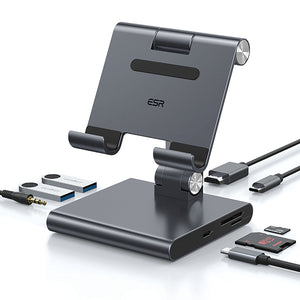 ESR 8-in-1 Portable Hub and Stand USB-C Grey 6A002