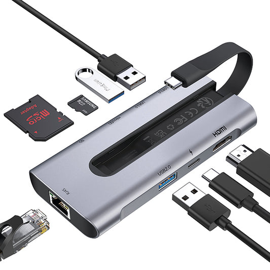 ESR 8-in-1 Portable USB-C Hub Grey 6A001