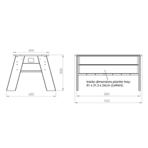 EXIT Aksent Planter Table - Large