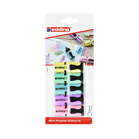 Edding 7 Mini Highlighter - Pastel Colours (5 Pack)