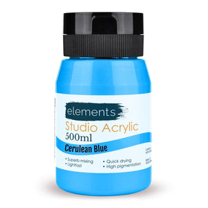Elements Acrylic Paint in Cerulean Blue Hue (500ml)