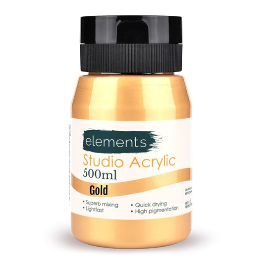 Elements Acrylic Paint in Gold (500ml)