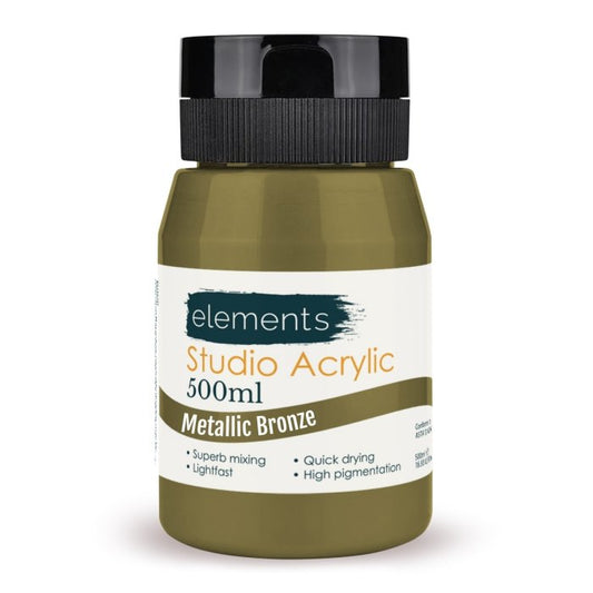 Elements Acrylic Paint in Metallic Bronze (500ml)