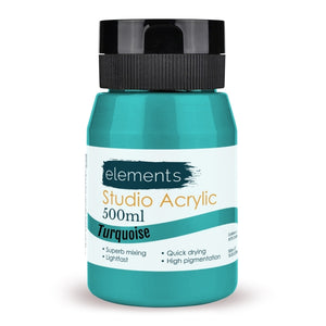 Elements Acrylic Paint in Turquoise (500ml)