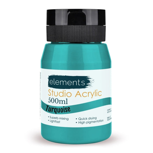 Elements Acrylic Paint in Turquoise (500ml)