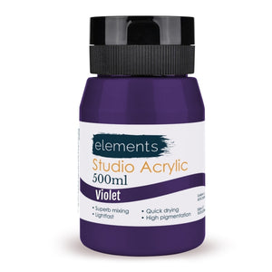 Elements Acrylic Paint tub in Violet (500ml)