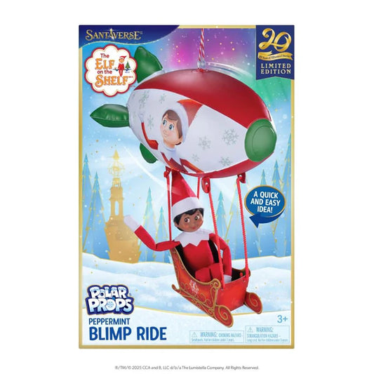 front of box  packaging for the Elf on the Shelf - 20th Anniversary Blimp Inflatable