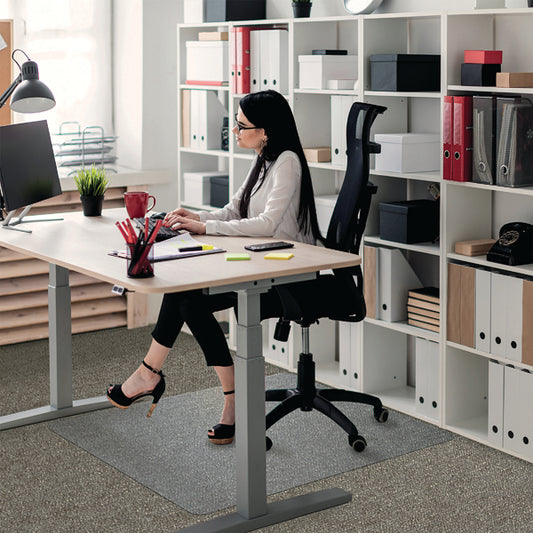 Floortex Ultimat Polycarbonate Rectangular Chair Mat for Carpets upto 12mm Thick 1190x890mm 118923ER