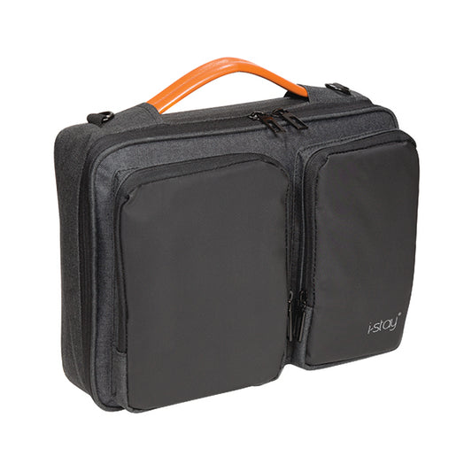 i-stay 13.3 Inch Slim Laptop Case Sleeve with Strap 335x95x252mm Black/Grey Is0801