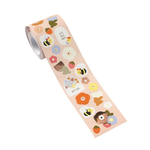 Sticker Roll 4m - Flowers & Bees (416 Pieces)