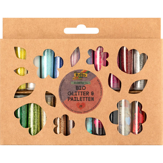 Glitter & Sequins Set - Rainbow (20 Tubes)
