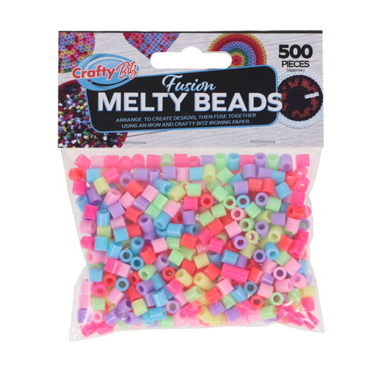 Crafty Bitz Fusion Melty Beads - Pastel Mix (Pkt.500)