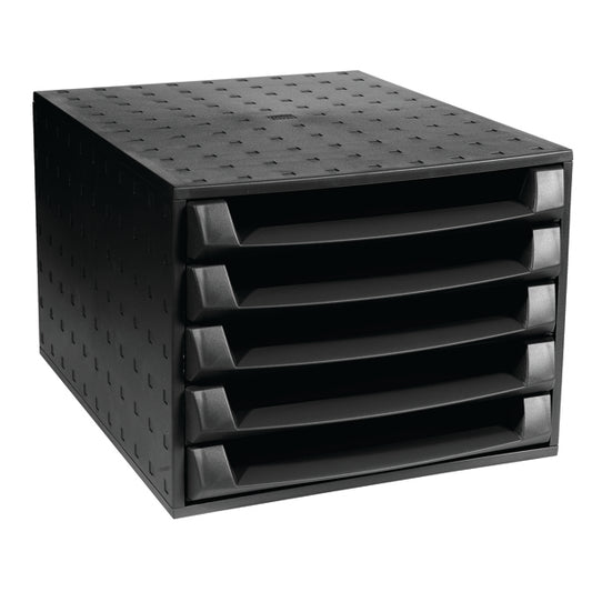 Forever 5 Drawer Set Black (W284 x D387 x H218mm) 221014D