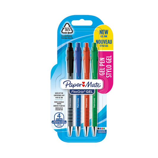 PaperMate FlexGrip Gel Pens Assorted (Pack of 4) 2108216