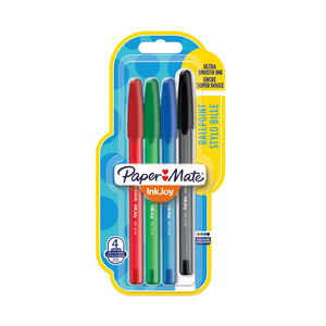 PaperMate Inkjoy 100 Capped Ballpoint Pens Medium Assorted (Pack of 4) 1956718