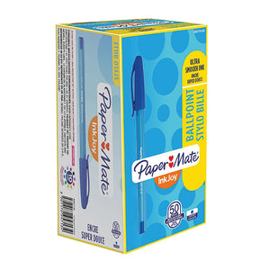 PaperMate InkJoy 100 Ballpoint Pen Medium Blue (Pack of 50) S0957130