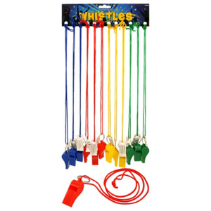 Plastic Whistle with String