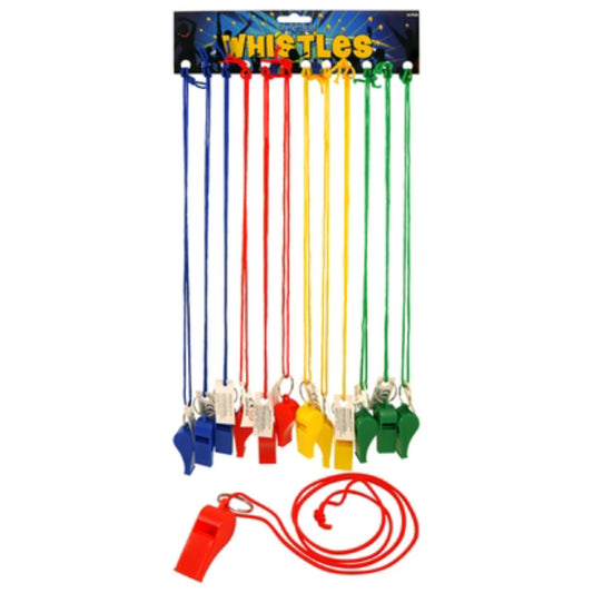 Plastic Whistle with String