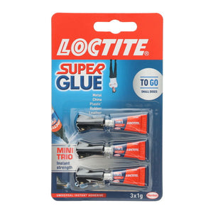 Loctite Trio Super Glue - 3 x 1g Tubes