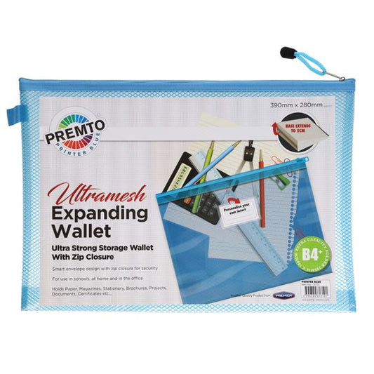 Ultramesh Expanding Storage Wallet - Printer Blue