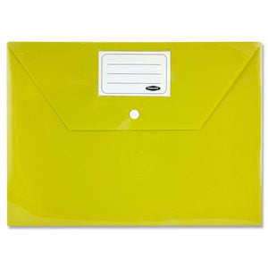 A4 Button Document Wallets Bright (Pack of 5)