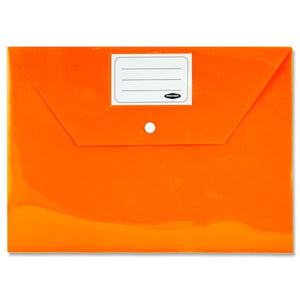 A4 Button Document Wallets Bright (Pack of 5)