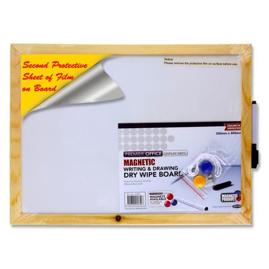 Premier Office Magnetic Dry Wipe Whiteboard 40 x 30cm