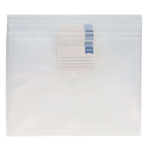 Concept A4 Button Wallets - Clear (Pack of 5)