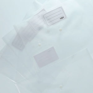 Concept A4 Button Wallets - Clear (Pack of 5)