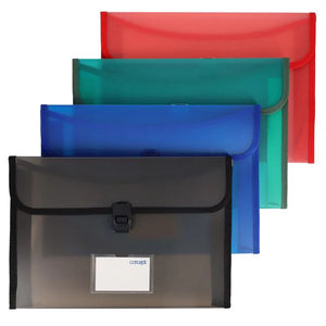 Concept Foolscap Heavy Duty Button Document Wallet (Assorment)
