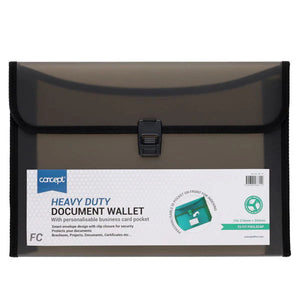 Concept Foolscap Heavy Duty Button Document Wallet (Assorment)