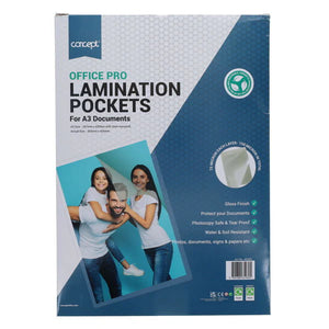 Office Pro A3 Laminating Pouches 150 Micron (100 Pack)