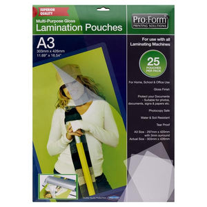 PRO:FORM LAMINATING POUCHES A3 PK.25