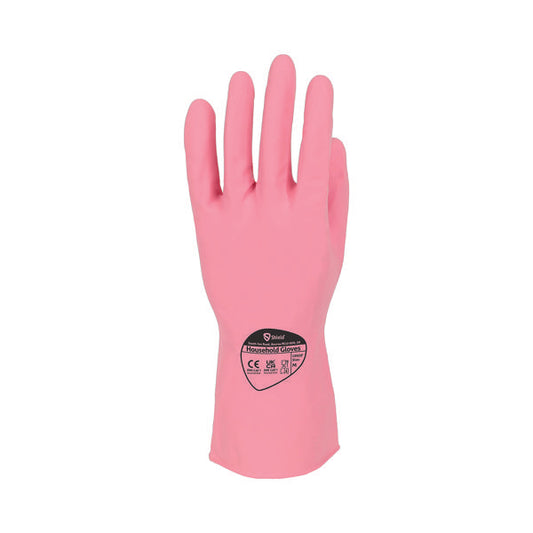 SHIELD 30CM RBR GLOVE MED PNK P12