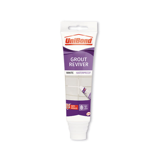 UniBond Grout Reviver Waterproof White 125ml 2643640
