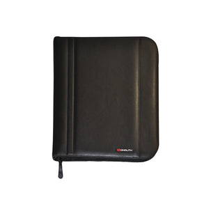 Monolith Leather Look Zipped Ring Binder PU A4 Black 2754