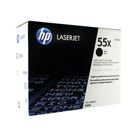 HP 55X Black High Yield Laserjet Toner Cartridge CE255X