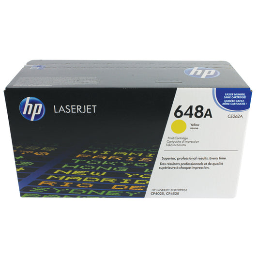 HP 648A Yellow Laserjet Toner Cartridge CE262A