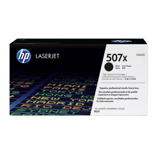 HP 507X Black High Yield Laserjet Toner Cartridge CE400X