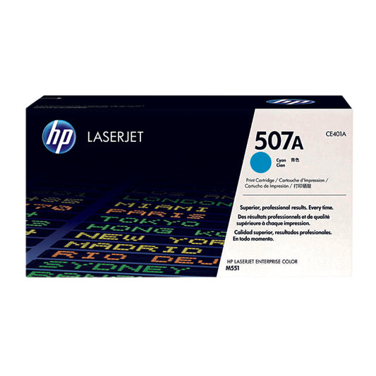 HP 507A Cyan Laserjet Toner Cartridge CE401A