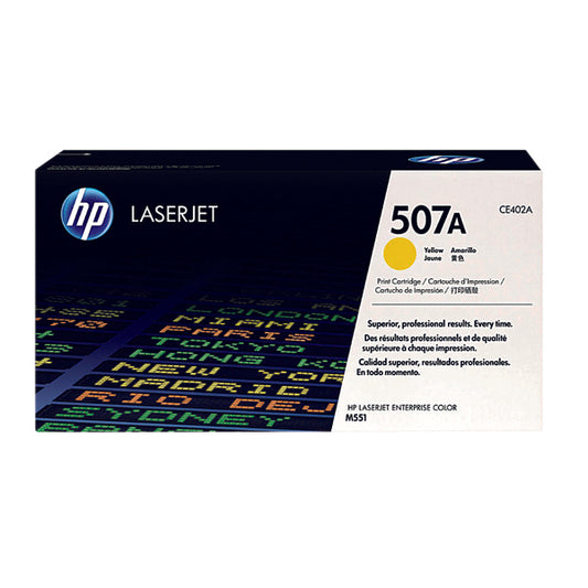 HP 507A Yellow Laserjet Toner Cartridge CE402A