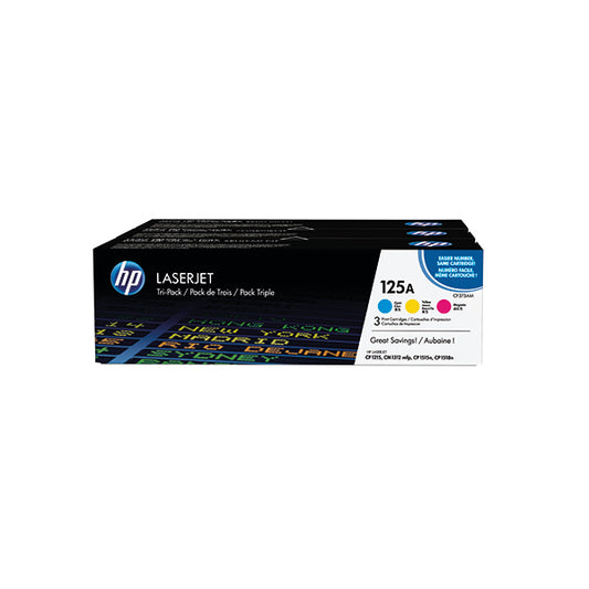 HP 125A Cyan/Yellow/Magenta Laserjet Toner Cartridges (Pack of 3) CF373AM