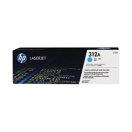 HP 312A Cyan Laserjet Toner Cartridge CF381A