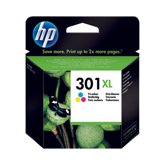 HP 301XL Ink Cartridge High Yield Tri-Colour CMY CH564EE