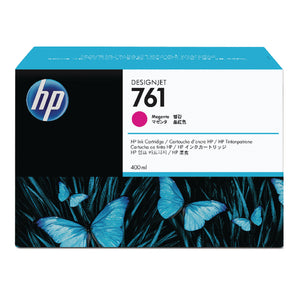 HP 761 Magenta Designjet Inkjet Cartridge (Capacity: 400ml) CM993A
