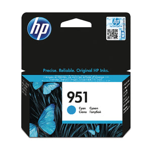 HP 951 Cyan Inkjet Cartridge (Standard Yield, 700 Page Capacity) CN050AE