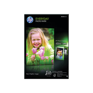 HP White 10x15cm Everyday Glossy Photo Paper (Pack of 100) CR757A