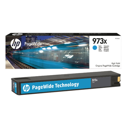 HP 973X Cyan PageWide Inkjet Cartridge High Yield F6T81AE