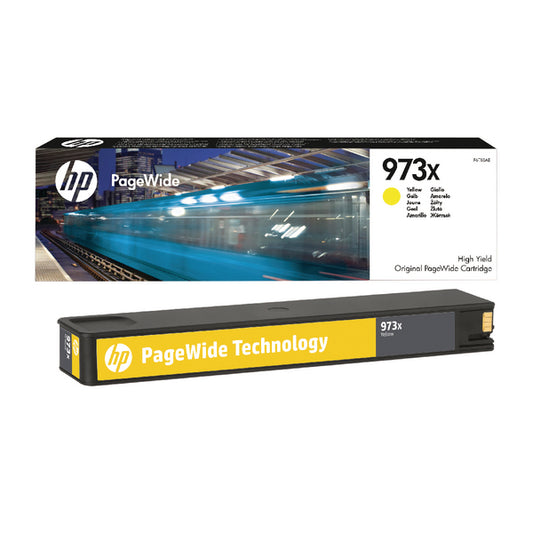 HP 973X Yellow PageWide Inkjet Cartridge High Yield F6T83AE
